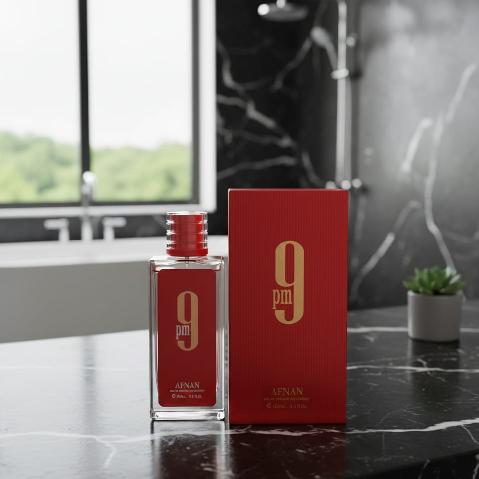 Afnan 9PM Eau de Parfum (EDP) 100ml – Unisex | Black, Blue & Red