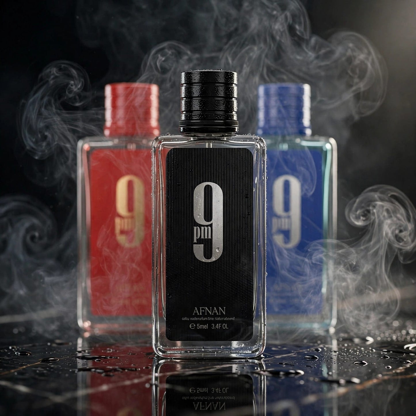Afnan 9PM Eau de Parfum (EDP) 100ml – Unisex | Black, Blue & Red